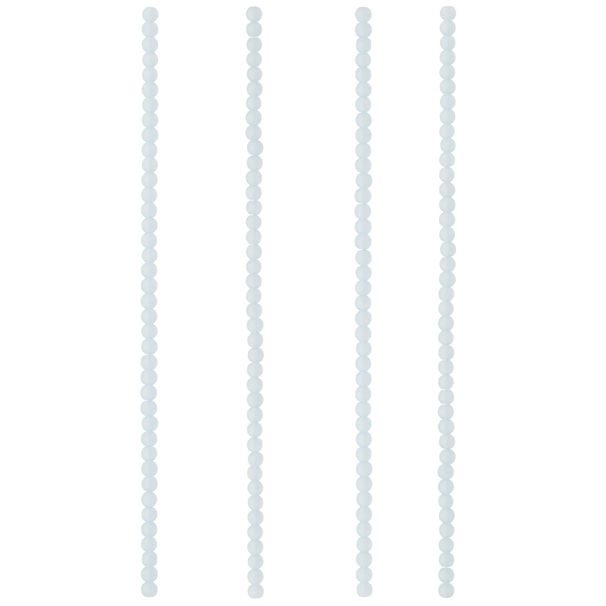 Light Sapphire Round Glass Beads, 4mm by Bead Landing™